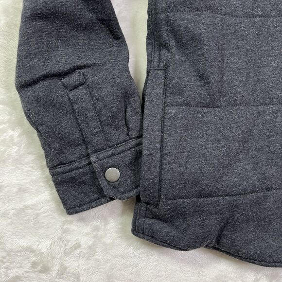 Boy’s XL 14-16 Warm Jacket Hood Packets Gray Double Cotton Jersey Full Zip - Picture 4 of 14